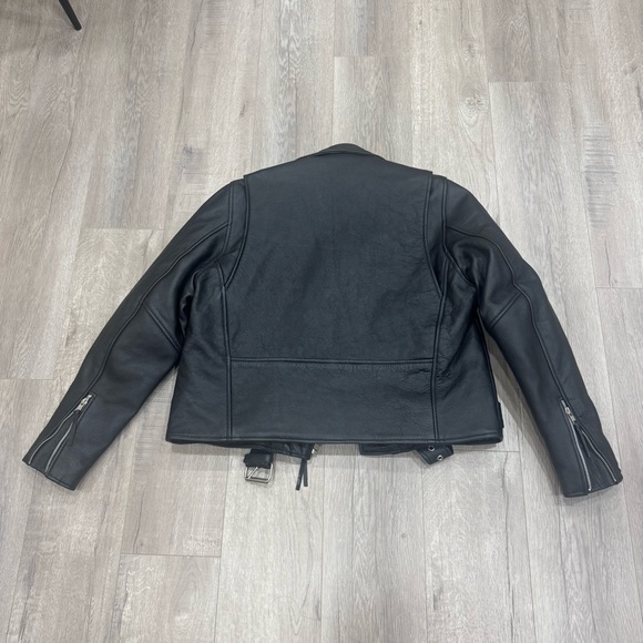 First Manufacturing Company FMC Leather Motorcycle Jacket Superstar Women Large - Picture 8 of 10